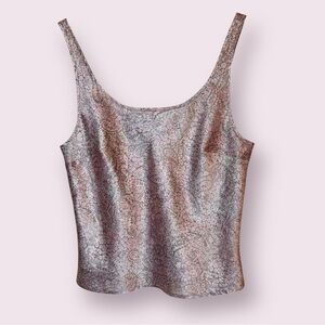Victoria’s Secret Pink & Gray Paisley Print Satin Cami Tank Top Size XS